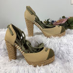 Emy Canvas Espadrille Platform Heels Upper Jute Photo 0