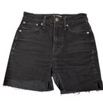 Madewell Black Denim Size 24 The Perfect Vintage Flare Jeans Cutoff DIY Shorts Photo 0