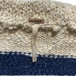 Free People Oversized Navy Beige Stripe Button Front Cardigan Sweater XS Photo 5