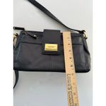 Tignanello Black Leather Crossbody Bag Adjustable Strap Gold Hardware Photo 5
