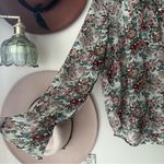 Vintage 90s floral‎ renaissance blouse Women’s SIZE medium cottagecore chic Photo 5