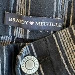 Brandy Melville Black and Gray Striped Chinos Photo 3