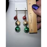 Jingle Bell Red, Green and‎ Gold Earrings Red Photo 6