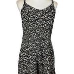 Old Navy  Cami Dress Smocked Linen Blend Adjustable Leopard Print Women’s Large Photo 0