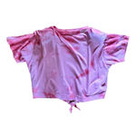 ALLSAINTS  T-Shirt Coni Tie-Dye Hem Shoulder-Pad Cotton T-Shirt Size Large Photo 4