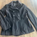Guess  Black Wool Peacoat - Size Small Photo 1