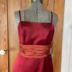 NWT DaVinci #9145 Satin Burgundy Gown ~ Bridesmaid / Black Tie / Evening Sz 10 Red Photo 2