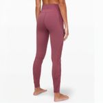 Lululemon Wunder Under High-Rise Flocked Leggings In Pink Plum With Mesh Panel Photo 2