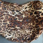 Vintage Animal Print Necklace Scarf Leopard Beaded Brown Photo 4