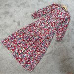 Bohme  Women’s Kendal Floral Maxi Dress Longsleeve V-Neck in Multicolor Size XS Photo 7