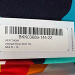 Karen Millen  Womens Abstract Woven Shell Top Sleeveless Round Neck Multi 10 Photo 5