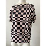 Puma DOWNTOWN XL Pink Black Skate Punk CHECK Crew Neck Cotton Tshirt Photo 1