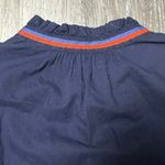 Sundry  Navy Ruffle Trim Blouse Photo 2