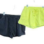 Womans (2) Sweat shorts Gray/Yellow Sz XL NWT Yellow Photo 0