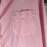 SKIMS  Sleep Shirt Women's M/M Pink Cotton Button Down Long Sleeve Pajama Top Photo 3