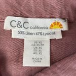 C&C California  Linen Blend Cropped Long Sleeve Trucker Jacket XS Photo 3