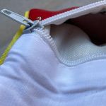 Floral Embroidered Red Yellow Coin purse w/ Asian style flowers Zipper and Snap Photo 3