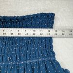 Patterson J. Kincaid Dress Smocked Strapless High Low Polka Dot‎ Blue Size M Size M Photo 1