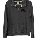 PINK - Victoria's Secret Gray Victoria’s Secret PINK Quarter Zip Up Crewneck Jacket Women’s Size Medium! Photo 0
