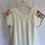 Esley  Embroidered White Dress size Medium Lined Photo 3