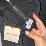 superdown Black superfine mini zip up dress Photo 2