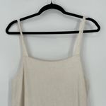 Ecote  Womens Cream‎ Medium Rayon Soft Girl Drawstring Waist Summer Jumpsuit Med Photo 4