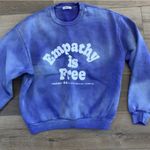 Madhappy Madhapoy BLUE TIE DYE MENTAL HEALTH‎ EMPATHY IS FREE CREWNECK size small Photo 1