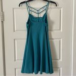 EXPRESS Teal Mini Dress with Spaghetti Straps size small Photo 2
