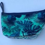 ULTA Blue Seafoam Plastic Tropical Cosmetics Bag Flat Bottom New with T… Green Photo 3