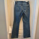 Good American  Womens Blue Denim Flare Jeans Size 6 28 Distressed High Rise Photo 3