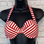 Marilyn Monroe NWT  Red & White Striped Push Up Bikini Top Photo 0