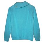 Vintage Lauren Ralph Lauren Asymmetrical Turtleneck Snap Neck Sweater Medium Blue Photo 2
