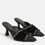 Circus by Sam Edelman NEW  Tristyn Heeled Mule Pump Velvet Bow Studded Pointed 10 Photo 2