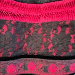 Coldwater Creek Y2K  Womens Small Jacket Black Red Velour Lace Satin Blazer VTG Photo 3