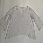 Counterparts Cream Asymmetrical 3/4 Sleeve Blouse Photo 0
