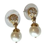 Swavorski Swarovski Crystal Pearl Drop Earrings Wedding Bridal Dainty Prom Everyday Style Photo 0