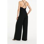 BCBGMAXAZRIA Black Wide Leg Swarovski Crystal Cocktail Formal Jumpsuit Sz 12 NWT Photo 1