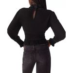 Ba&sh  Noveo‎ Blouson Sleeve Smocked Top In Black Size XS Photo 1