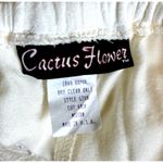 Vintage Cactus Flower Pants White Ruffle Hem M Boho Cottagecore USA Size M Photo 3