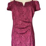 Candalite Petite Plum Colored Lace Dress with side Ruching Purple Size undefined Photo 5