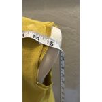 August Silk Knit Top Women L Mustard Silk Blend Sleeveless Casual Preppy Office Photo 4