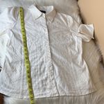 Rafaella  White 3/4 Sleeve Button Down Shirt Size 10 Photo 6