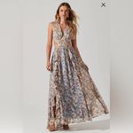 ASTR NEW Noya Floral Ruffle Maxi Slit Dress Size Medium Revolve Photo 2