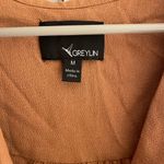 Greylin  Sleeveless Camel Color Silk Blend Tunic button down Dress medium Photo 3