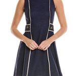 Shoshanna  | Samara Navy Textured Mini Dress Photo 0