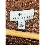 True Craft NWT  Spring Sweater Womens S‎ Brown Tunic Open Knit Lightweight Comfy Photo 2