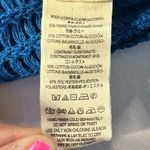 Free People • Babes Only Open Knit Ruffle Short Sleeve Sweater Blue Size Medium Photo 5