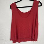We The Free Free People Pink Waffle Knit Sleeveless Top Womens S Cropped Boxy Fit Boho Shirt Photo 1