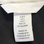 H&M Black White Flounced One Shoulder Sleeveless Ruffle Blouse Crop Tank Top S Photo 3