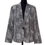 kim rogers  Black & White Animal Print Blazer(Size 12) Photo 0